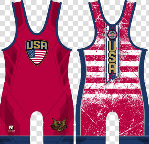 Flag Design Wrestling Singlet  HD Png Download