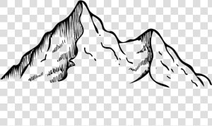 Mountain Range Line Drawing  HD Png Download