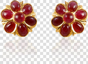 Blooming Ruby Flower Earrings   Earrings  HD Png Download