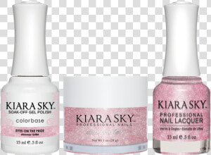 Kiara Sky 3in1 Dipping Powder Gel Polish Nail Lacquer    Pink Powderpuff Kiara Sky  HD Png Download