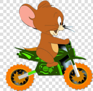 Scmotorcycle Motorcycle Jerry Tomandjerry Cute Mouse   Cartoon Animal On A Motorcycle  HD Png Download