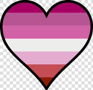 Heart Lesbian Pride  HD Png Download