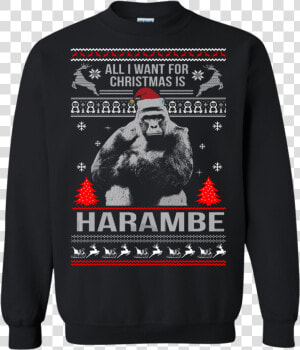 All I Want For Christmas Is Harambe Sweater  Long Sleeve   Dark Souls Christmas Sweater  HD Png Download