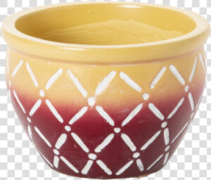 9 X6 H Round Ombre Planter W criss Cross Pattern   Ceramic  HD Png Download