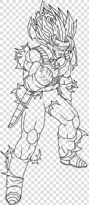 Bardock Coloring Pages 141   Dragon Ball Z Bardock Coloring Pages  HD Png Download