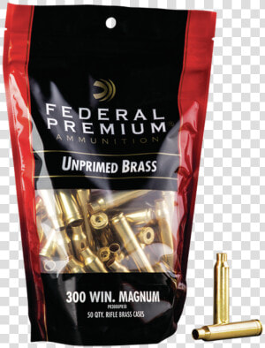 Federal Gold Medal Unprimed Brass 300 Win Mag  50rd bag   Federal Premium Ammunition  HD Png Download