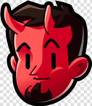 Devil Icon Red Head Cartoon Face Hell Satan   Devil Avatar  HD Png Download