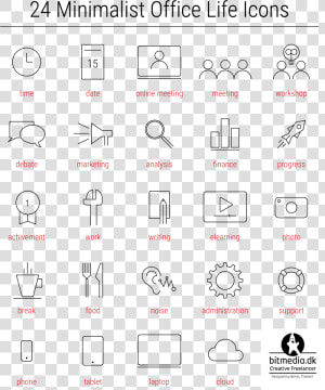 Free Blackline Office Life Icons   Free Transparent Icons For Office  HD Png Download