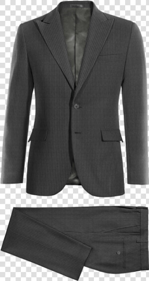 Grey Striped Pure Wool Suit   Suit Without Model  HD Png Download