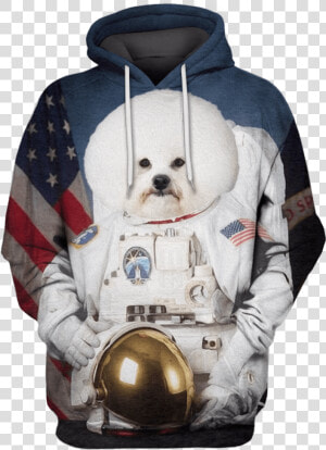 Gearhuman 3d White Dog Astronaut Tshirt   Game Of Thrones Pullover  HD Png Download