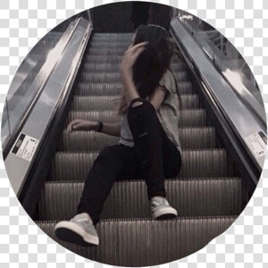 Tumblr Aesthetic Dark Grunge Girl Escalator Circle   Aesthetic Dark Grunge Girl  HD Png Download