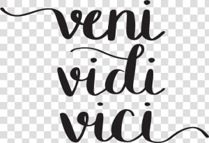 Hand Lettered Veni Vidi   Veni Vidi Vici  HD Png Download