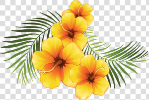 Exotic Floral Decoration Transparent Png Clip Art Imageu200b   Tropical Flowers Transparent Background  Png Download