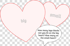 Big Vs Small Loose Parts Investigation Hearts  HD Png Download