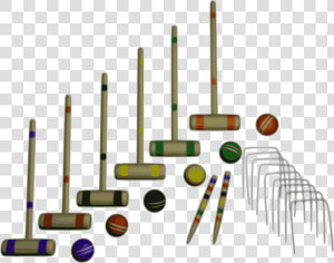 Croquet  Equipment  Hammer  Mallet  Hoops  Wickets   Croquet Clip Art  HD Png Download