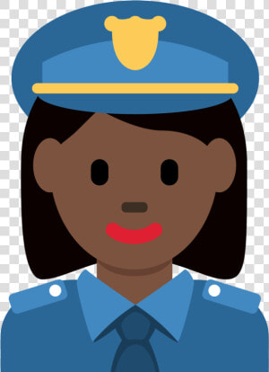 Black Police Officer Emoji   Emoji Woman Police  HD Png Download