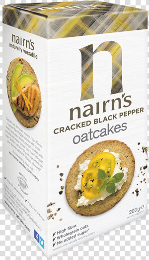 Cracked Black Pepper   Nairn Super Seeded Oat Cake  HD Png Download