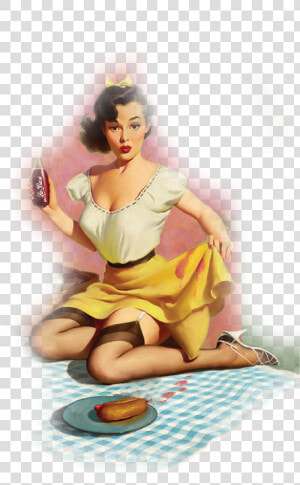 50 S Pin Up Girl Art  Transparent Png   50s Pin Up Art  Png Download