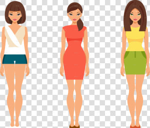 Three Girls In Summer Clothes By Artbesouro   Girl Dress Cartoon Png  Transparent Png