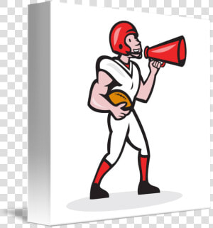 American Football Quarterback Bullhorn Isolated Ca   Quarterback Image Cartoon  HD Png Download