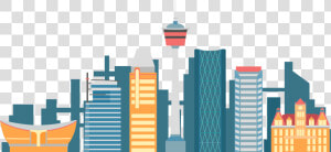 A Vector Illustration Of Calgary  Ab Downtown Skyline   Skyscraper  HD Png Download