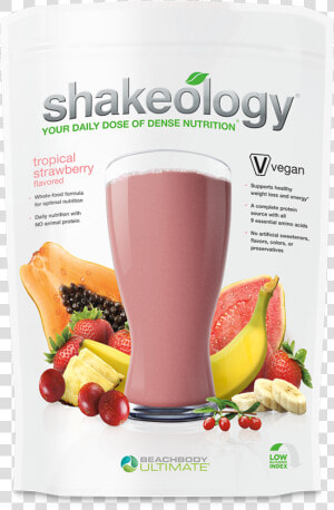 Big Image Tropical Strawberry   Cafe Latte Vegan Shakeology Ingredients  HD Png Download