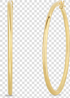 Roberto Coin 18k Gold Medium Round Hoop Earrings   Round Earrings Png  Transparent Png