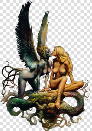  women  succubus  demon  warrior  lovers  blonde  naked   Mythology  HD Png Download