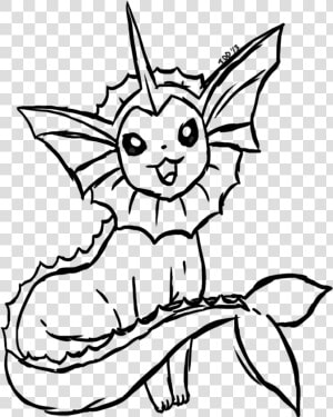 Png Coloring Pages   Vaporeon Black And White  Transparent Png