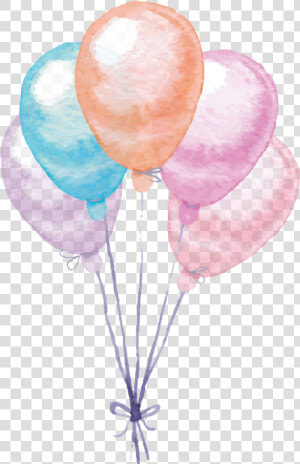 Colorful Painting Balloon Watercolor Vector Balloons   Watercolor Balloons Vector  HD Png Download