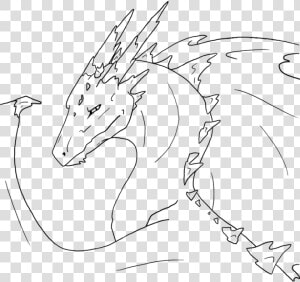 Free Dragon Outlines Ii By Suzidragonlady   Dragon Line Art Head  HD Png Download