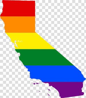 Lgbt Flag Map Of California   California Flag Lgbt  HD Png Download