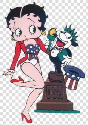 Red White And Blue Betty Boop   Betty Boop Blue  HD Png Download