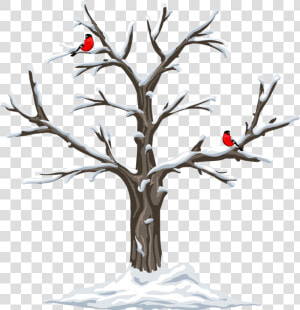 Garden Clipart  Weather Seasons  Clip Art  Christmas   Cardinal In Tree Clipart  HD Png Download