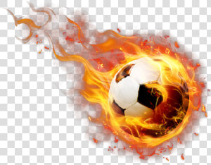 Football Flying Creative Catch The Soccer Clipart   Soccer Ball Fire Png  Transparent Png