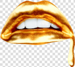 Lips  Gold  And Teeth Image   Transparent Background Gold Lips Png  Png Download