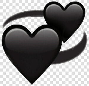 Black Love Heart Followback Followme Png Emoji Iphone   Black Heart Emoji Png  Transparent Png