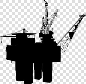 Oil And White   Oil Rig In Black And White  HD Png Download