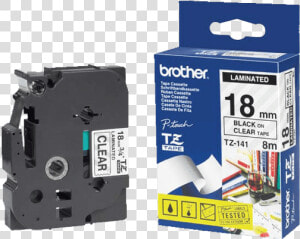 Brother P Touch Tapes  18 Mm  Black On Clear Tape   Brother Tz 211  HD Png Download