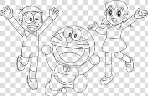 Drawing Teaching Doraemon Nobita Transparent Png Clipart   Nobita And Shizuka Drawing  Png Download