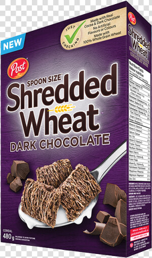 Box Of Spoon Sized Shredded Wheat Dark Chocolate   Chocolate Shredded Wheat Cereal  HD Png Download