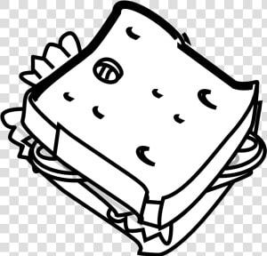 Cheese   Sandwich   Clipart   Cheese Sandwich   Cheese Sandwich Black And White  HD Png Download