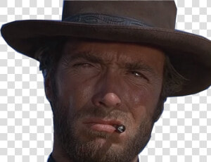 Sticker Other Clint Eastwood Cow Boy Cowboy Cigarette   Chapeau De Clint Eastwood  HD Png Download