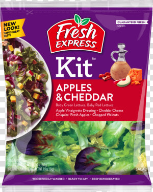 Apples  amp  Cheddar Salad Kit   Fresh Express Salsa Ensalada  HD Png Download