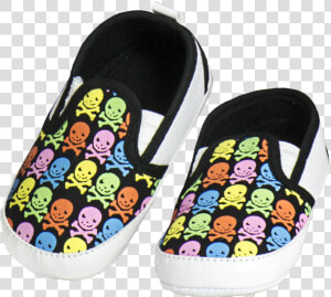 Colorful Skull Baby Shoes  Zombie Survivor Baby Gift   Slip on Shoe  HD Png Download