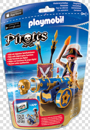 Blue Interactive Cannon With Pirate 6164   Png Download   Playmobil 6164  Transparent Png