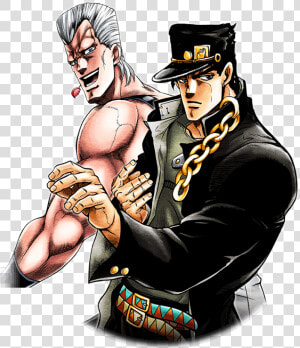 Unit Jotaro Kujo And Jean Pierre Polnareff   Jotaro Kujo And Polnareff  HD Png Download