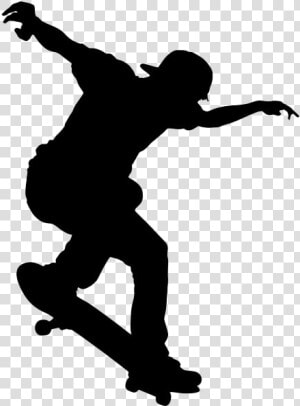 Skater Png Transparent Image   Silhouette Skateboarder Png  Png Download