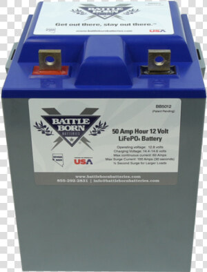 50ah 12v Lifepo4 Deep Cycle Battery   Electric Battery  HD Png Download