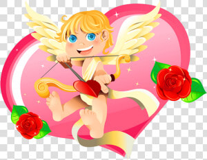 Transparent Baby Cupid Clipart   San Valentín 2018 Amigos  HD Png Download